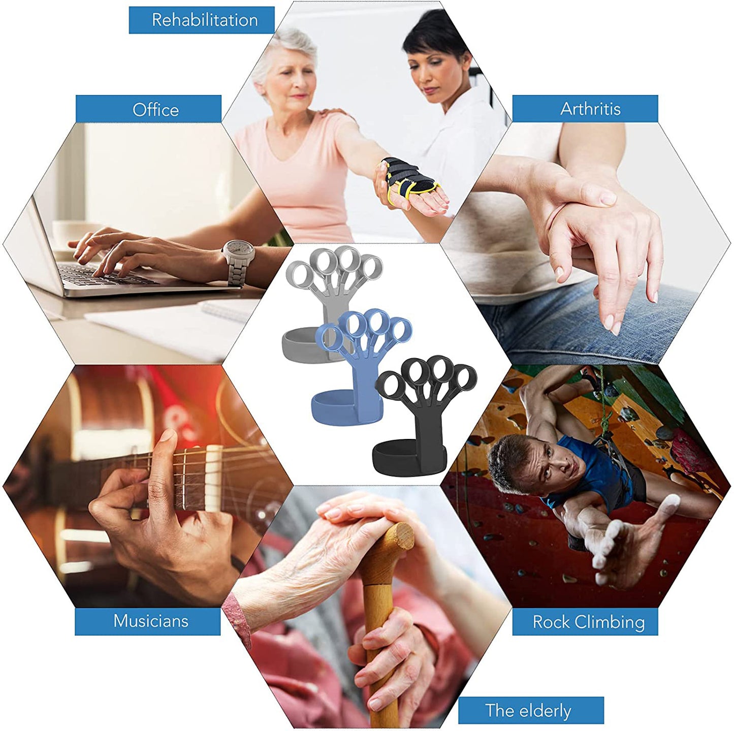 Hand & Finger Therapy Device Arthritis, Rehab, Stress Relief & Sensory Support
