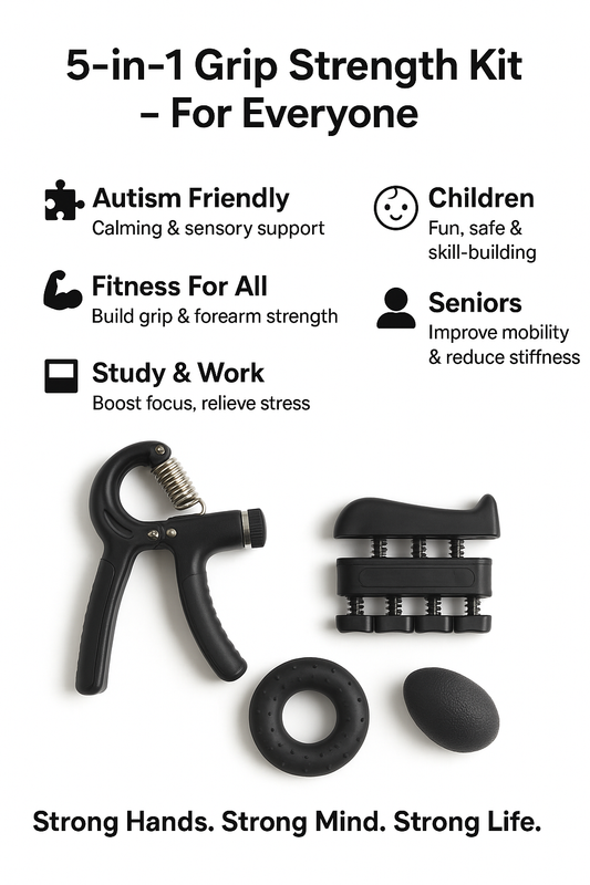 5-Piece Hand Grip & Forearm Strengthener Set