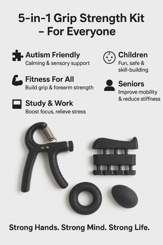 5-Piece Hand Grip & Forearm Strengthener Set